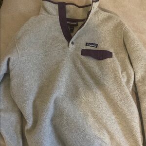 Patagonia Gray and Purple Men's Sweater
